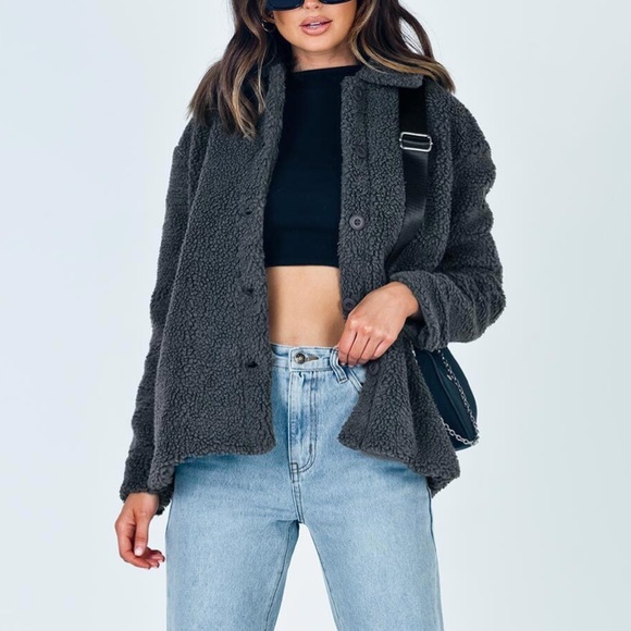 Princess Polly Jackets & Blazers - Princess Polly Patsy Jacket Grey